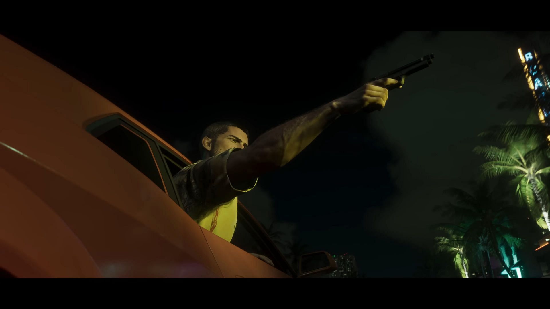 Jason performing a drive-by in GTA 6 trailer 2 (Image via Rockstar Games)